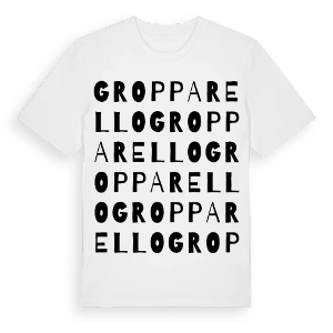 Gropparello ordlek t-shirt – ekologisk bomull t-shirt från Pinshirt