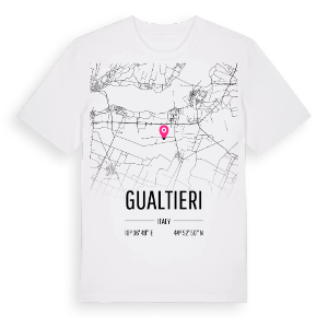 Gualtieri karta t-shirt – ekologisk bomull t-shirt från Pinshirt