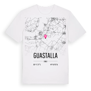 Guastalla karta t-shirt – ekologisk bomull t-shirt från Pinshirt