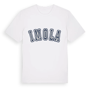 Imola college t-shirt – ekologisk bomull t-shirt från Pinshirt