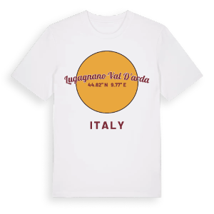 Lugagnano Val d'Arda cirkel t-shirt – ekologisk bomull t-shirt från Pinshirt
