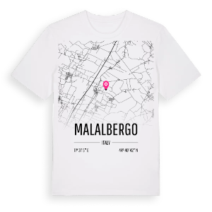 Malalbergo karta t-shirt – ekologisk bomull t-shirt från Pinshirt