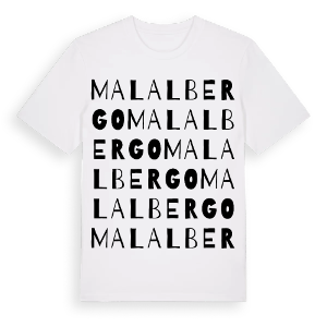 Malalbergo ordlek t-shirt – ekologisk bomull t-shirt från Pinshirt