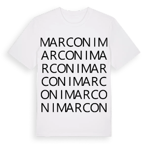 Marconi ordlek t-shirt – ekologisk bomull t-shirt från Pinshirt