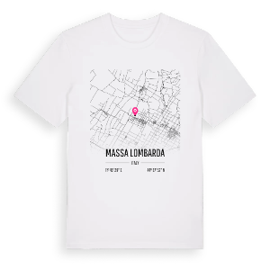 Massa Lombarda karta t-shirt – ekologisk bomull t-shirt från Pinshirt