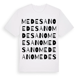 Medesano ordlek t-shirt – ekologisk bomull t-shirt från Pinshirt