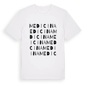 Medicina ordlek t-shirt – ekologisk bomull t-shirt från Pinshirt