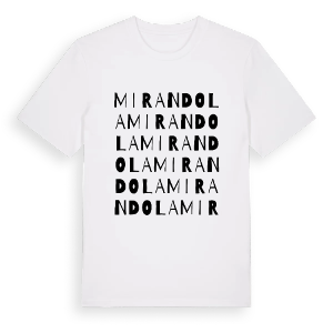 Mirandola ordlek t-shirt – ekologisk bomull t-shirt från Pinshirt