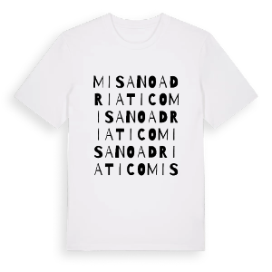Misano Adriatico ordlek t-shirt – ekologisk bomull t-shirt från Pinshirt