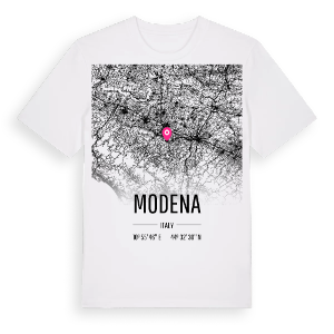 Modena karta t-shirt – ekologisk bomull t-shirt från Pinshirt