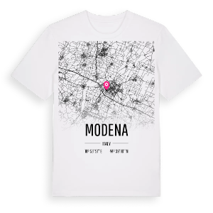 Modena karta t-shirt – ekologisk bomull t-shirt från Pinshirt