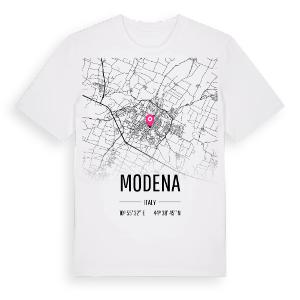 Modena karta t-shirt – ekologisk bomull t-shirt från Pinshirt