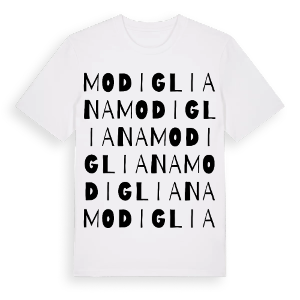 Modigliana ordlek t-shirt – ekologisk bomull t-shirt från Pinshirt