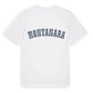 Montanara college t-shirt – ekologisk bomull t-shirt från Pinshirt