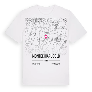 Montechiarugolo karta t-shirt – ekologisk bomull t-shirt från Pinshirt