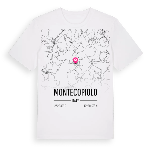 Montecopiolo karta t-shirt – ekologisk bomull t-shirt från Pinshirt