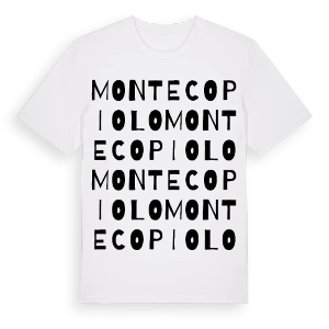 Montecopiolo ordlek t-shirt – ekologisk bomull t-shirt från Pinshirt