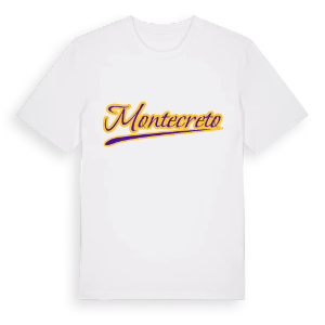 Montecreto baseball t-shirt – ekologisk bomull t-shirt från Pinshirt