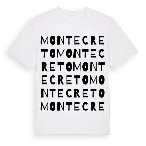 Montecreto ordlek t-shirt – ekologisk bomull t-shirt från Pinshirt