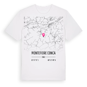 Montefiore Conca karta t-shirt – ekologisk bomull t-shirt från Pinshirt