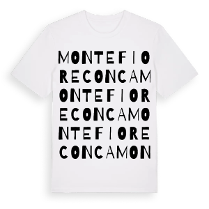 Montefiore Conca ordlek t-shirt – ekologisk bomull t-shirt från Pinshirt