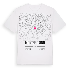 Montefiorino karta t-shirt – ekologisk bomull t-shirt från Pinshirt