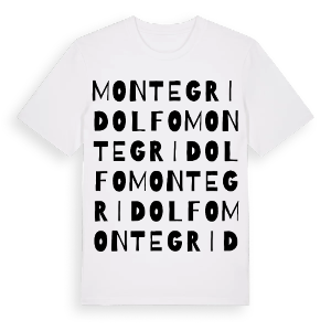 Montegridolfo ordlek t-shirt – ekologisk bomull t-shirt från Pinshirt