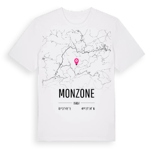 Monzone karta t-shirt – ekologisk bomull t-shirt från Pinshirt