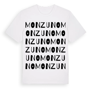 Monzuno ordlek t-shirt – ekologisk bomull t-shirt från Pinshirt