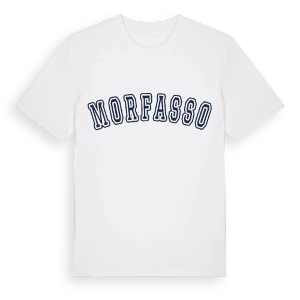 Morfasso college t-shirt – ekologisk bomull t-shirt från Pinshirt