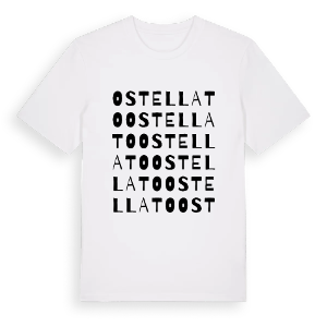 Ostellato ordlek t-shirt – ekologisk bomull t-shirt från Pinshirt