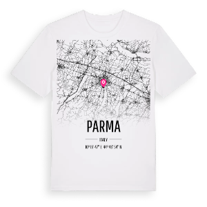 Parma karta t-shirt – ekologisk bomull t-shirt från Pinshirt