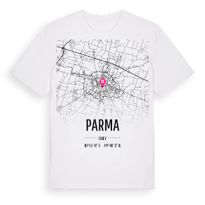 Parma karta t-shirt – ekologisk bomull t-shirt från Pinshirt