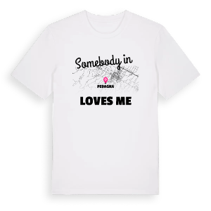 Någon i Pedagna älskar mig t-shirt – ekologisk bomull t-shirt från Pinshirt