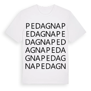 Pedagna ordlek t-shirt – ekologisk bomull t-shirt från Pinshirt
