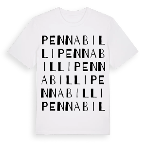 Pennabilli ordlek t-shirt – ekologisk bomull t-shirt från Pinshirt