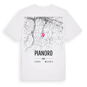 Pianoro karta t-shirt – ekologisk bomull t-shirt från Pinshirt