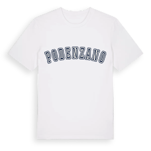 Podenzano college t-shirt – ekologisk bomull t-shirt från Pinshirt
