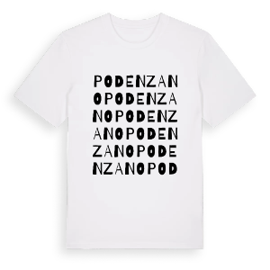 Podenzano ordlek t-shirt – ekologisk bomull t-shirt från Pinshirt
