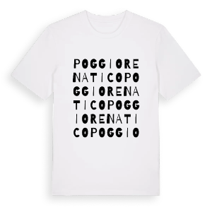 Poggio Renatico ordlek t-shirt – ekologisk bomull t-shirt från Pinshirt