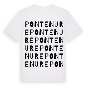 Pontenure ordlek t-shirt – ekologisk bomull t-shirt från Pinshirt