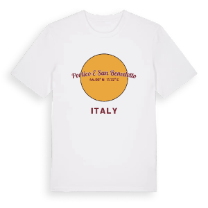 Portico e San Benedetto cirkel t-shirt – ekologisk bomull t-shirt från Pinshirt