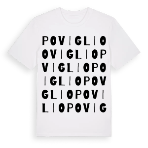 Poviglio ordlek t-shirt – ekologisk bomull t-shirt från Pinshirt