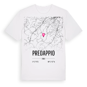 Predappio karta t-shirt – ekologisk bomull t-shirt från Pinshirt