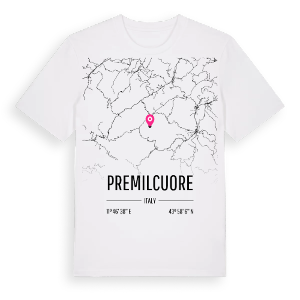 Premilcuore karta t-shirt – ekologisk bomull t-shirt från Pinshirt