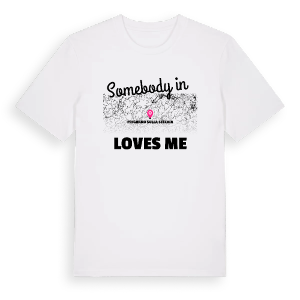 Någon i Prignano sulla Secchia älskar mig t-shirt – ekologisk bomull t-shirt från Pinshirt