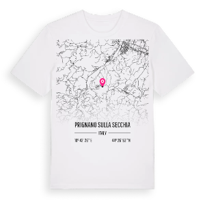 Prignano sulla Secchia karta t-shirt – ekologisk bomull t-shirt från Pinshirt