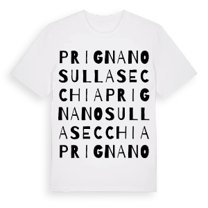 Prignano sulla Secchia ordlek t-shirt – ekologisk bomull t-shirt från Pinshirt