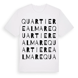 Quartiere Al Mare ordlek t-shirt – ekologisk bomull t-shirt från Pinshirt