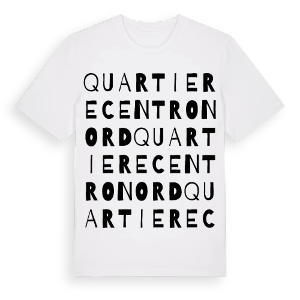 Quartiere Centro Nord ordlek t-shirt – ekologisk bomull t-shirt från Pinshirt
